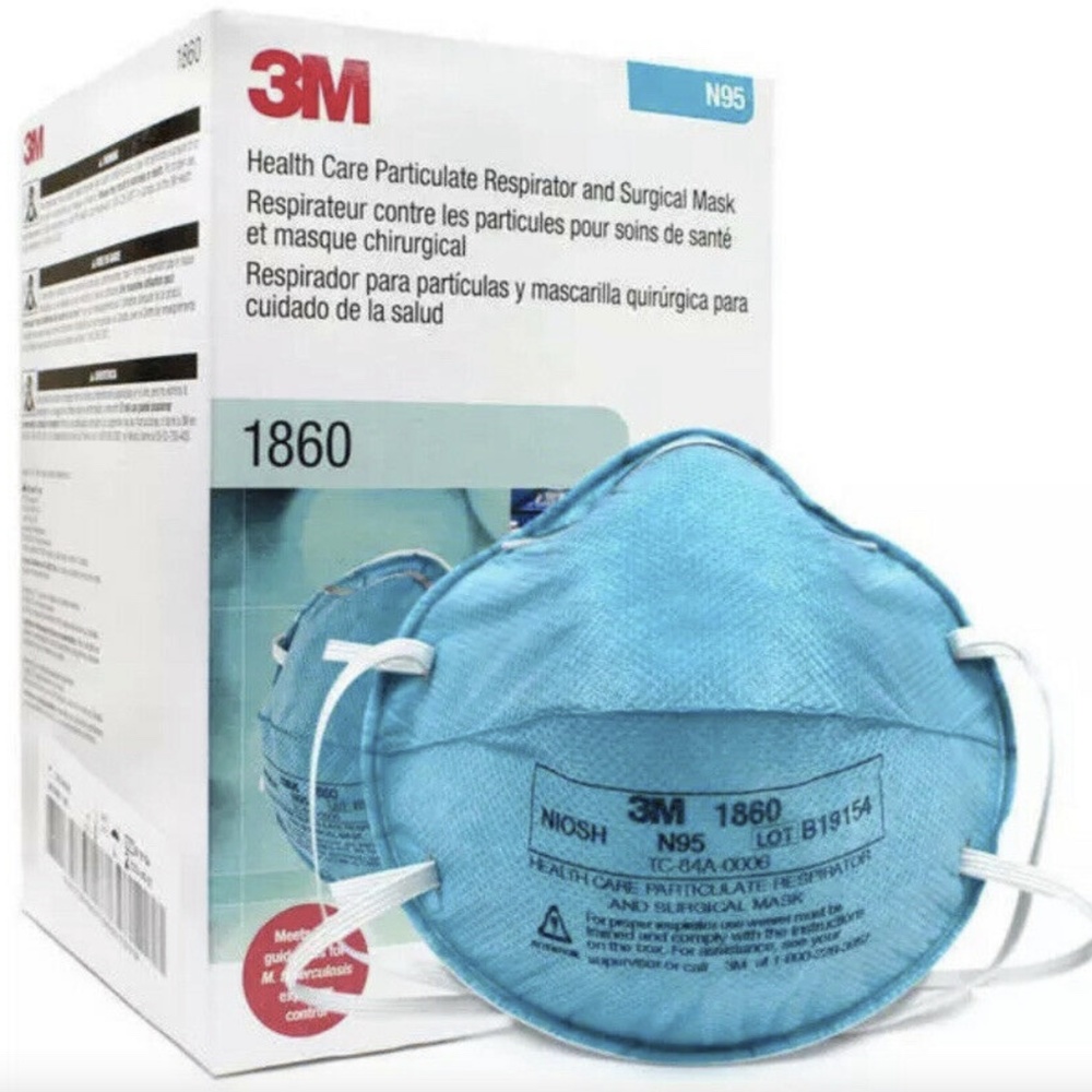 3M N95 Health Care Particulate Respirator Surgical Face Mask 1860 Size Regular 